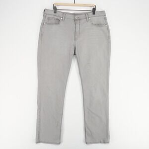 True‎ Classic Jeans Mens 36 Gray Slim Fit 5 Pocket Stretch Casual Comfort Denim